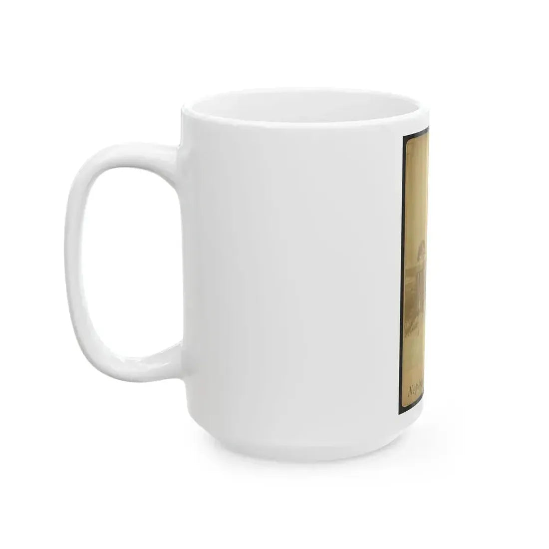 African American Soldier, Full-Length Portrait, Wearing Gar Medal, Standing Next To Table (U.S. Civil War) White Coffee Mug - Go Mug Yourself