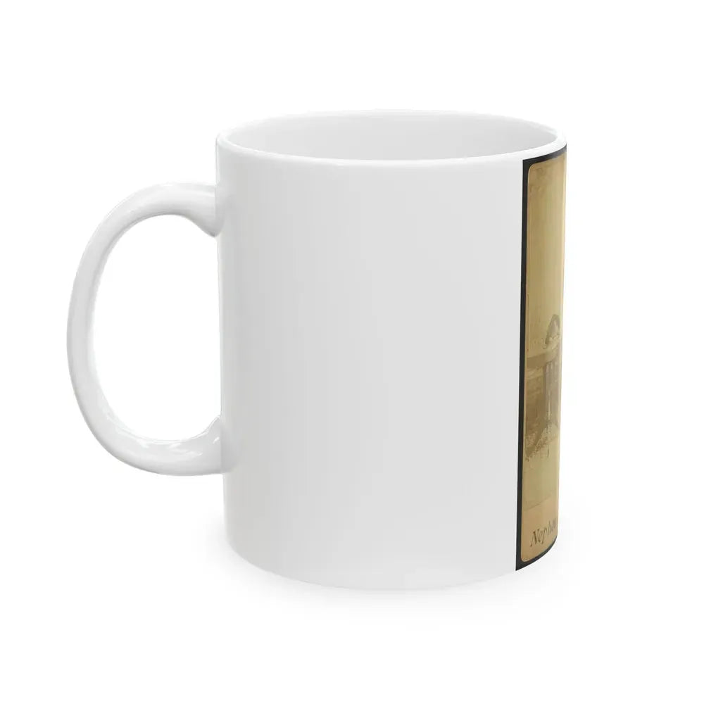 African American Soldier, Full-Length Portrait, Wearing Gar Medal, Standing Next To Table (U.S. Civil War) White Coffee Mug - Go Mug Yourself