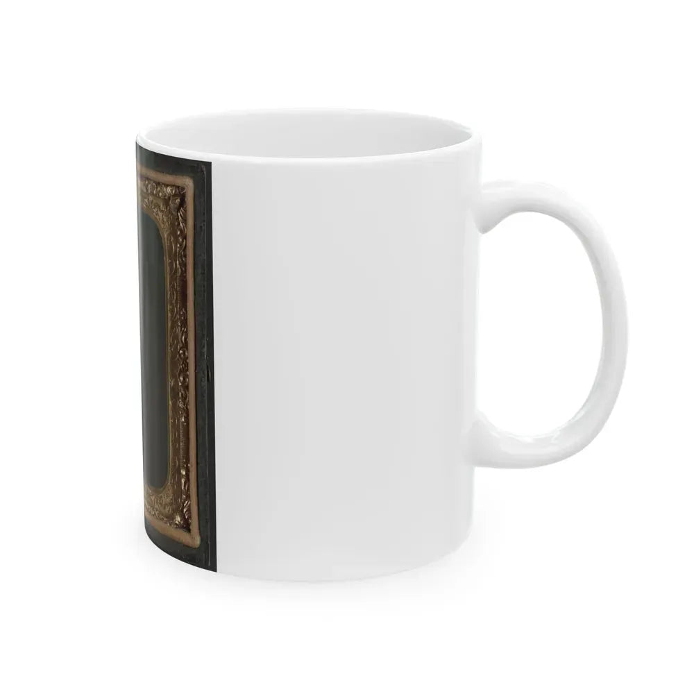 African American Soldier, Half-Length Portrait, With Pistol And Jacket (U.S. Civil War) White Coffee Mug - Go Mug Yourself