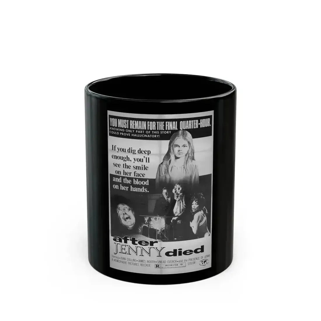 AFTER JENNY DIED (TERROR FROM UNDER THE HOUSE) 1971 Movie Poster - Black Coffee Mug 11oz - Go Mug Yourself