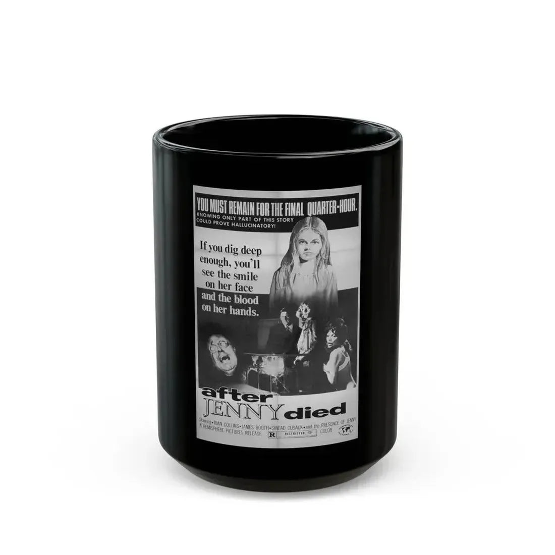 AFTER JENNY DIED (TERROR FROM UNDER THE HOUSE) 1971 Movie Poster - Black Coffee Mug 15oz - Go Mug Yourself
