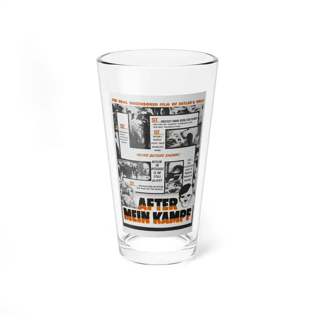 AFTER MEIN KAMPF 1940 Movie Poster - Pint Glass 16oz 16oz - Go Mug Yourself