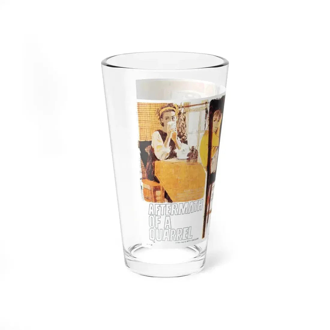 Aftermath of a Quarrel, Woman's Day, September 1966 (Magazine Illustration) Pint Glass 16oz - Go Mug Yourself