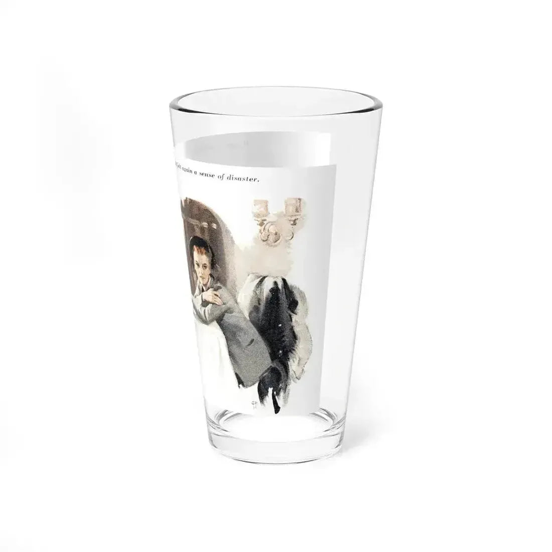 Again a sense of disaster (Magazine Illustration) Pint Glass 16oz - Go Mug Yourself