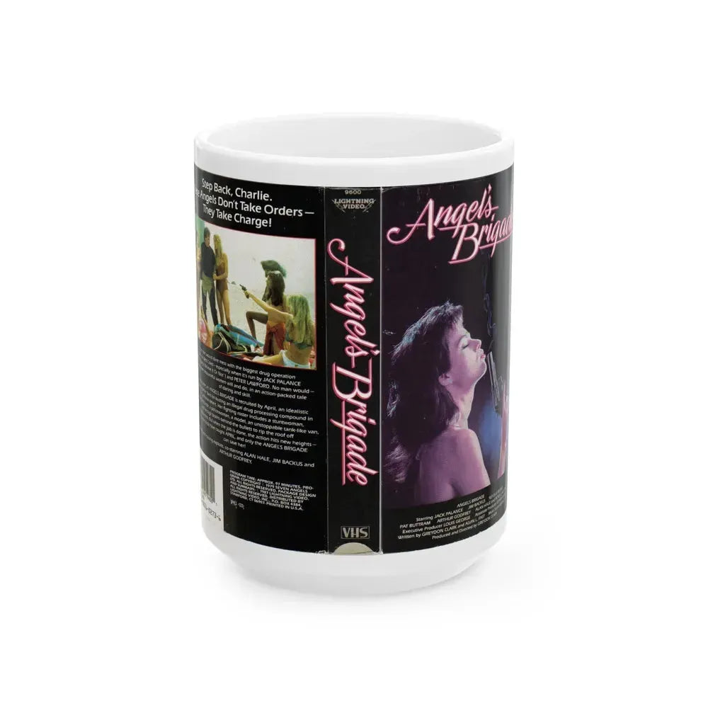 AGELS BRIGADE (VHS COVER) - White Coffee Mug 15oz - Go Mug Yourself