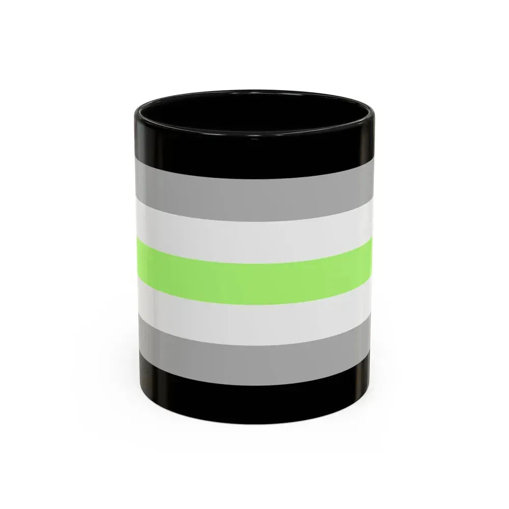 Agender Pride Flag - Accent Coffee Mug 11oz Black - Go Mug Yourself