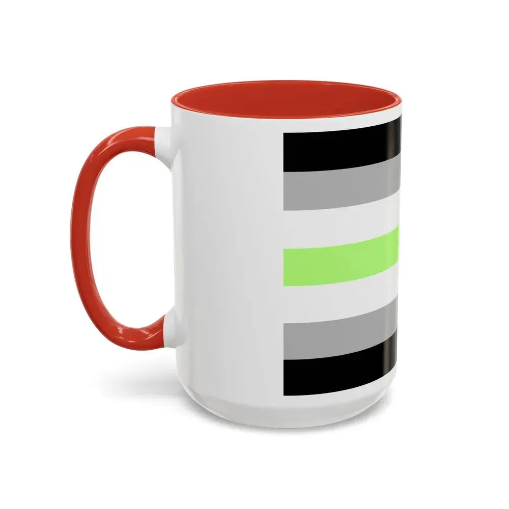 Agender Pride Flag - Accent Coffee Mug - Go Mug Yourself