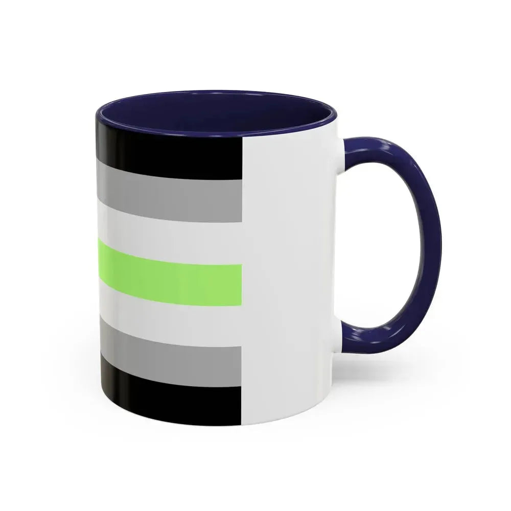 Agender Pride Flag - Accent Coffee Mug - Go Mug Yourself