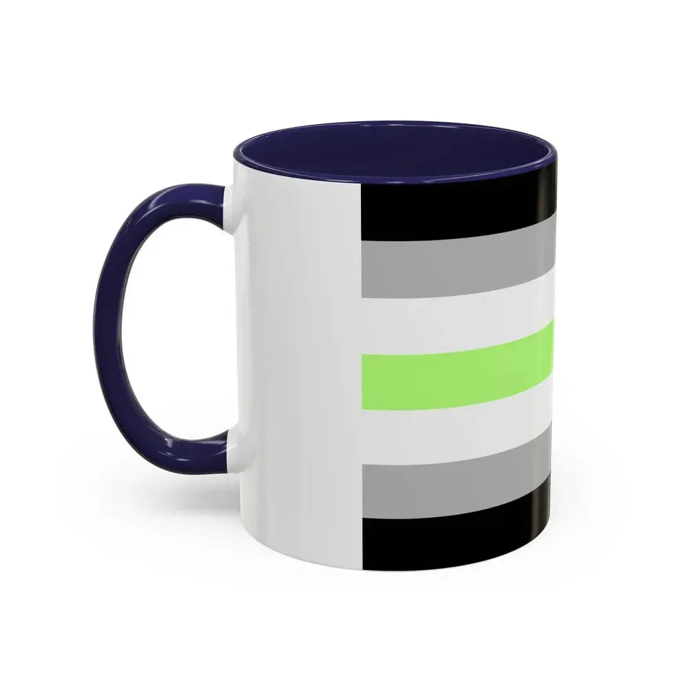 Agender Pride Flag - Accent Coffee Mug - Go Mug Yourself