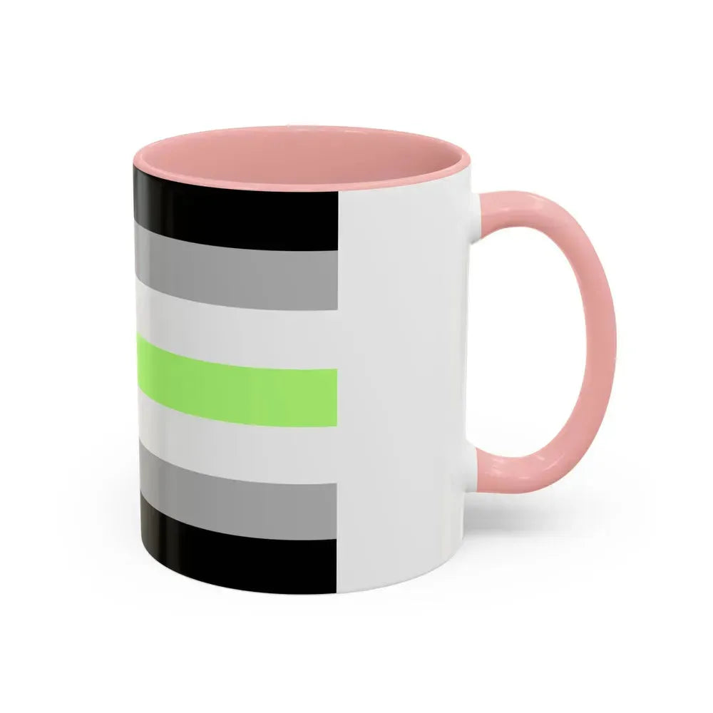 Agender Pride Flag - Accent Coffee Mug - Go Mug Yourself