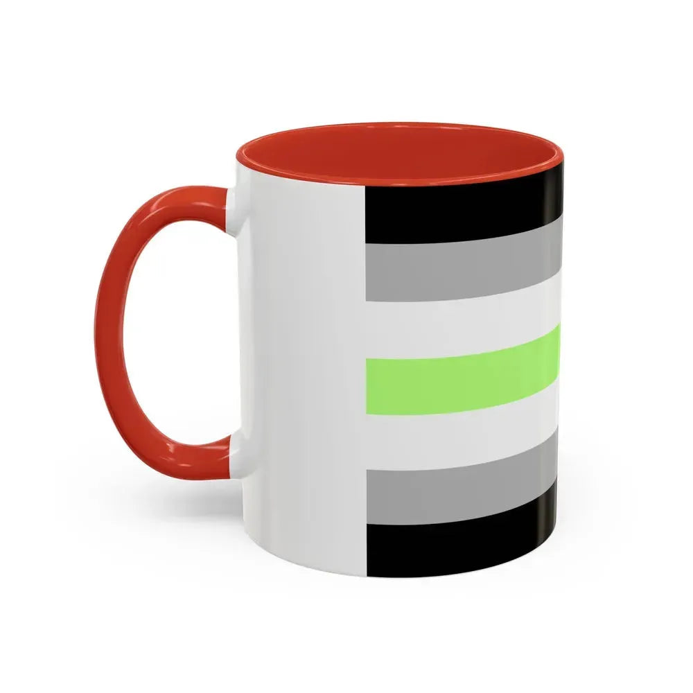 Agender Pride Flag - Accent Coffee Mug - Go Mug Yourself
