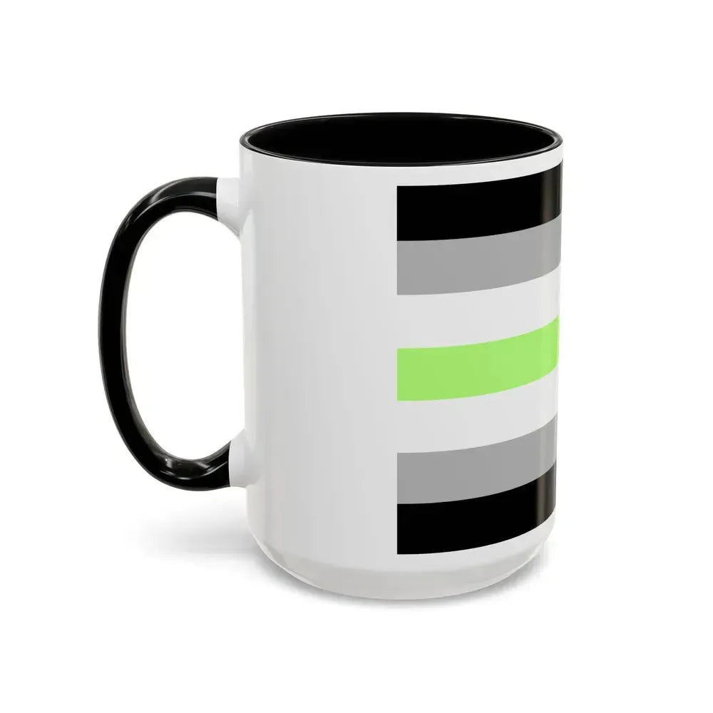Agender Pride Flag - Accent Coffee Mug - Go Mug Yourself