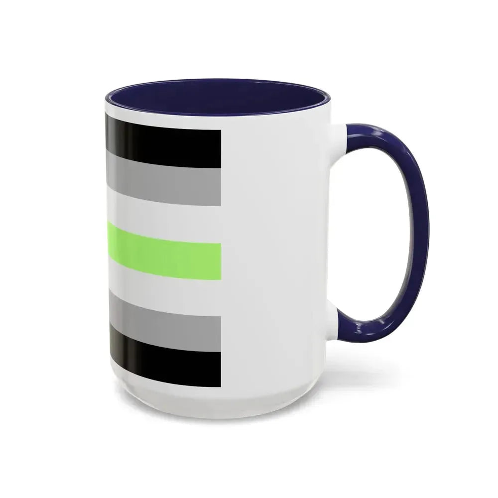 Agender Pride Flag - Accent Coffee Mug - Go Mug Yourself