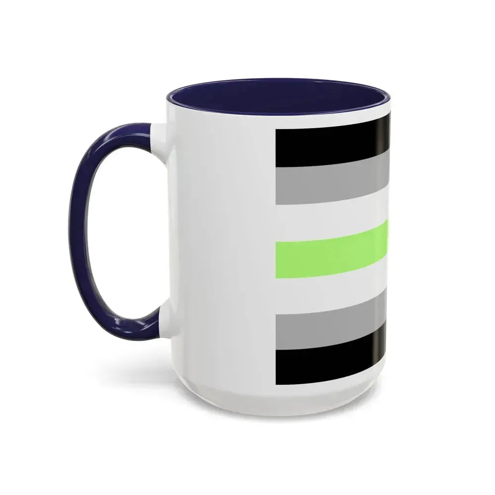 Agender Pride Flag - Accent Coffee Mug - Go Mug Yourself