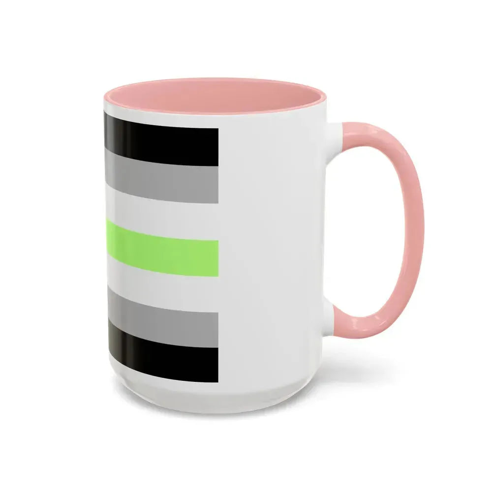 Agender Pride Flag - Accent Coffee Mug - Go Mug Yourself