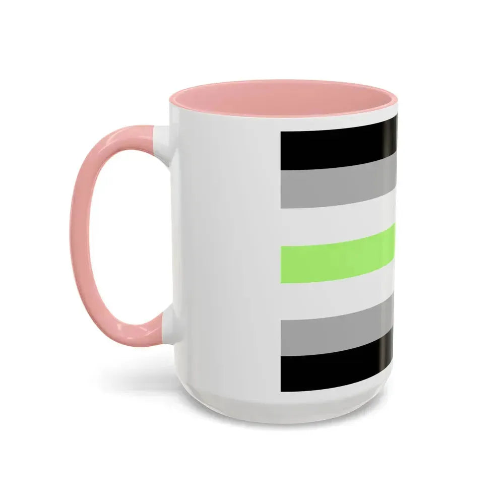 Agender Pride Flag - Accent Coffee Mug - Go Mug Yourself