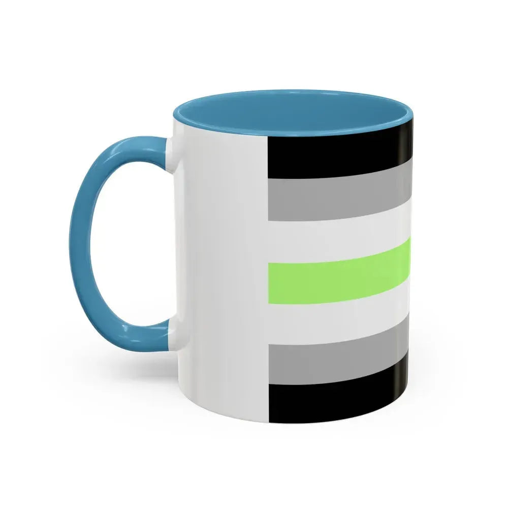 Agender Pride Flag - Accent Coffee Mug - Go Mug Yourself