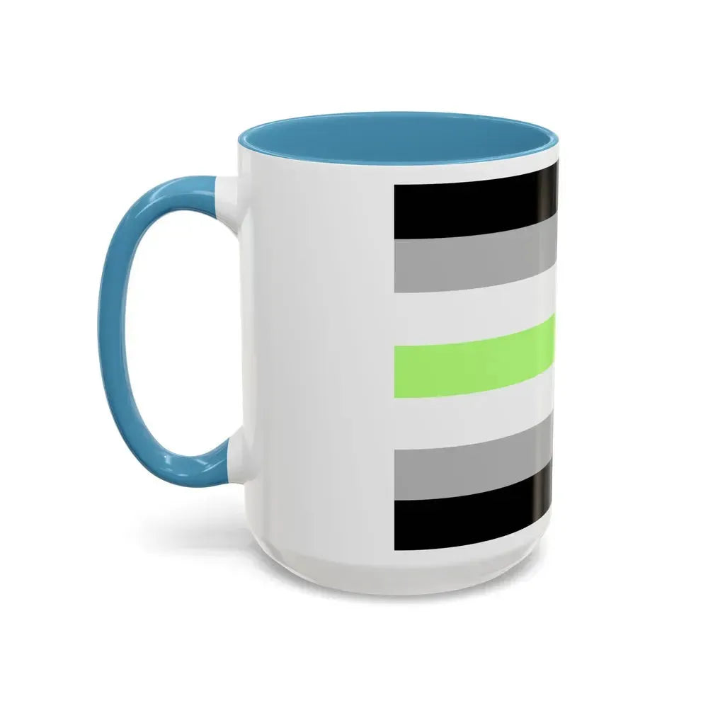 Agender Pride Flag - Accent Coffee Mug - Go Mug Yourself