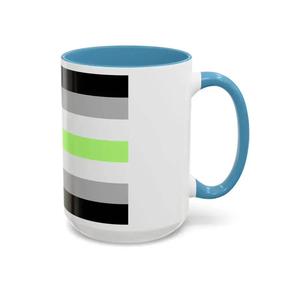 Agender Pride Flag - Accent Coffee Mug - Go Mug Yourself