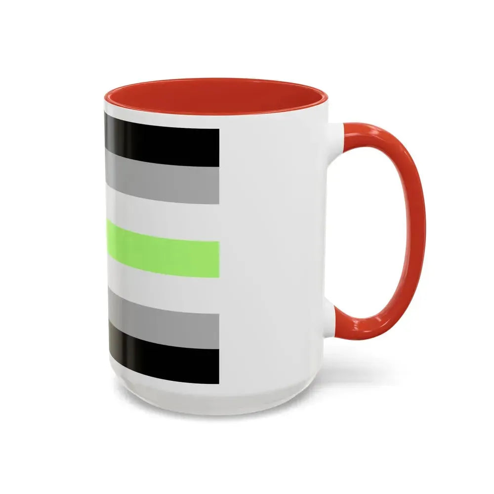Agender Pride Flag - Accent Coffee Mug - Go Mug Yourself