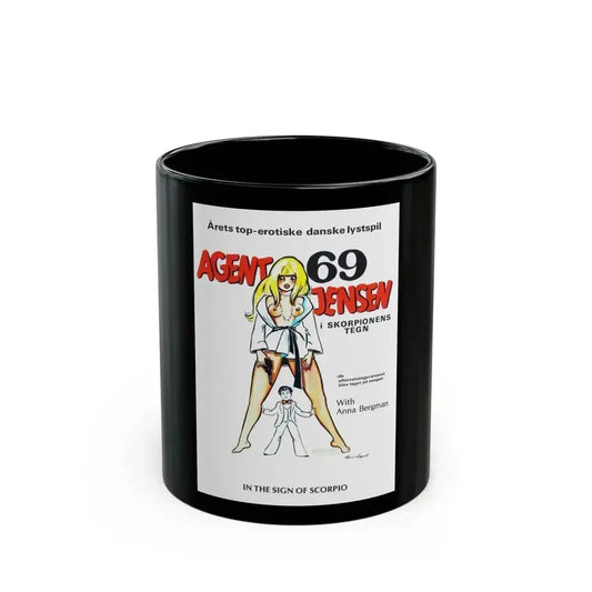 AGENT 69 IN THE SIGN OF SCORPIO 1977 Movie Poster - Black Coffee Mug 11oz - Go Mug Yourself