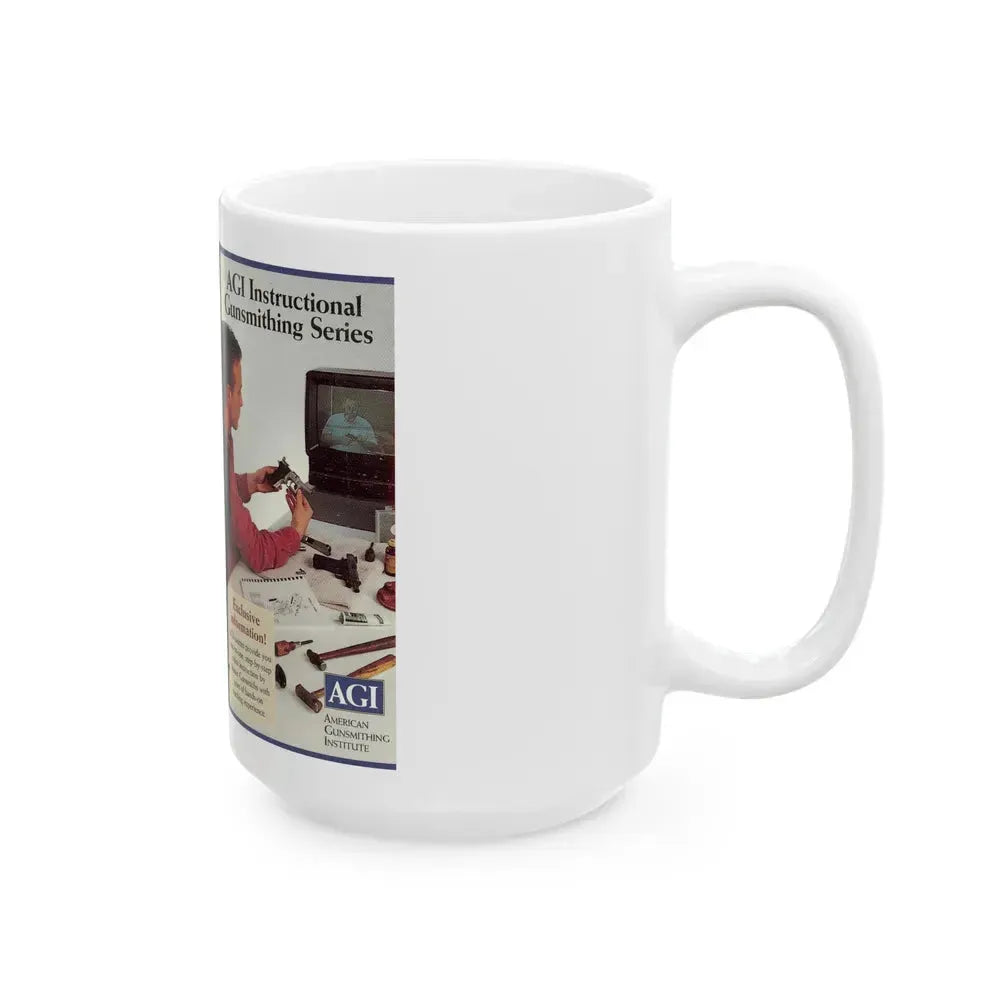 AGI INSTRUCTIONAL GUNSMITHING SERIES (VHS COVER) - White Coffee Mug - Go Mug Yourself