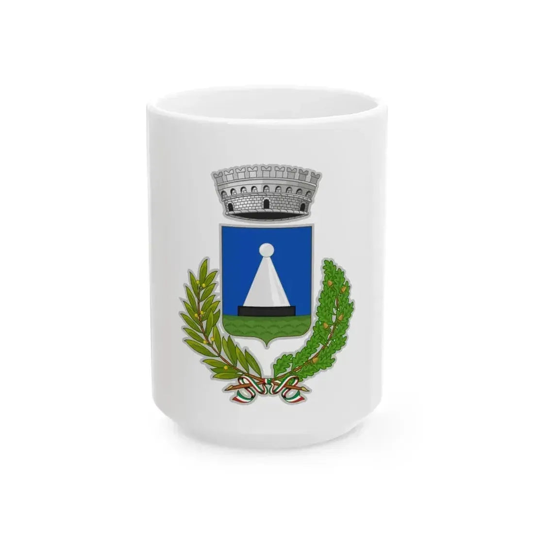 Agugliano-Bandiera (Italy) White Coffee Mug 15oz - Go Mug Yourself