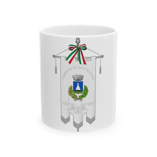 Agugliano-Gonfalone (Italy) White Coffee Mug 11oz - Go Mug Yourself