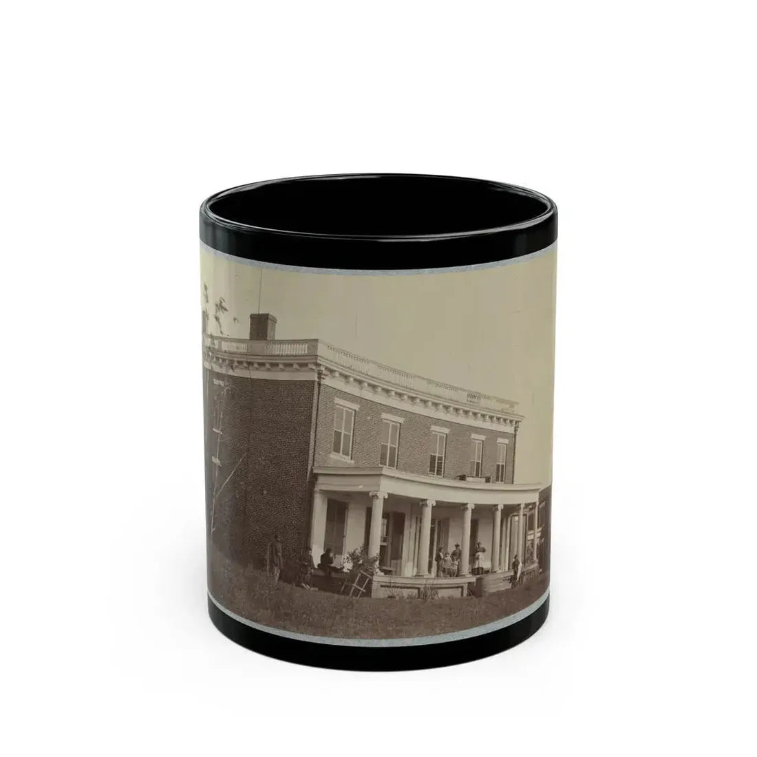 Aiken's House, James River, Va. 002(2) (U.S. Civil War) Black Coffee Mug 11oz - Go Mug Yourself