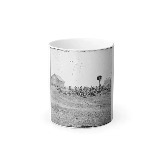 Aiken's Landing, Va.  African-American Soldiers Resting Near the Aiken House, View Looking Toward the House (U.S. Civil War) Color Changing Coffee Mug 11oz Default Title - Go Mug Yourself