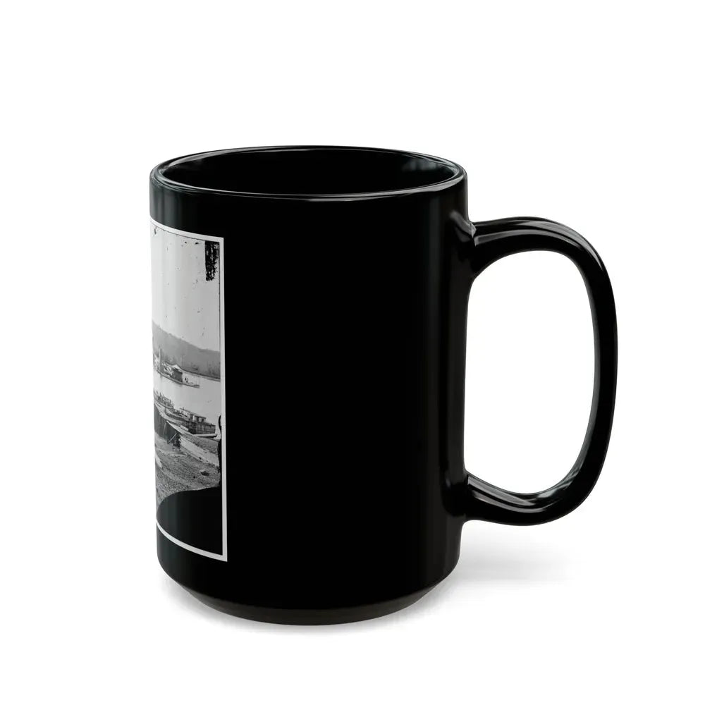 Aiken's Landing, Va. Double-Turreted Monitor U.S.S. Onondaga On The James (U.S. Civil War) Black Coffee Mug - Go Mug Yourself