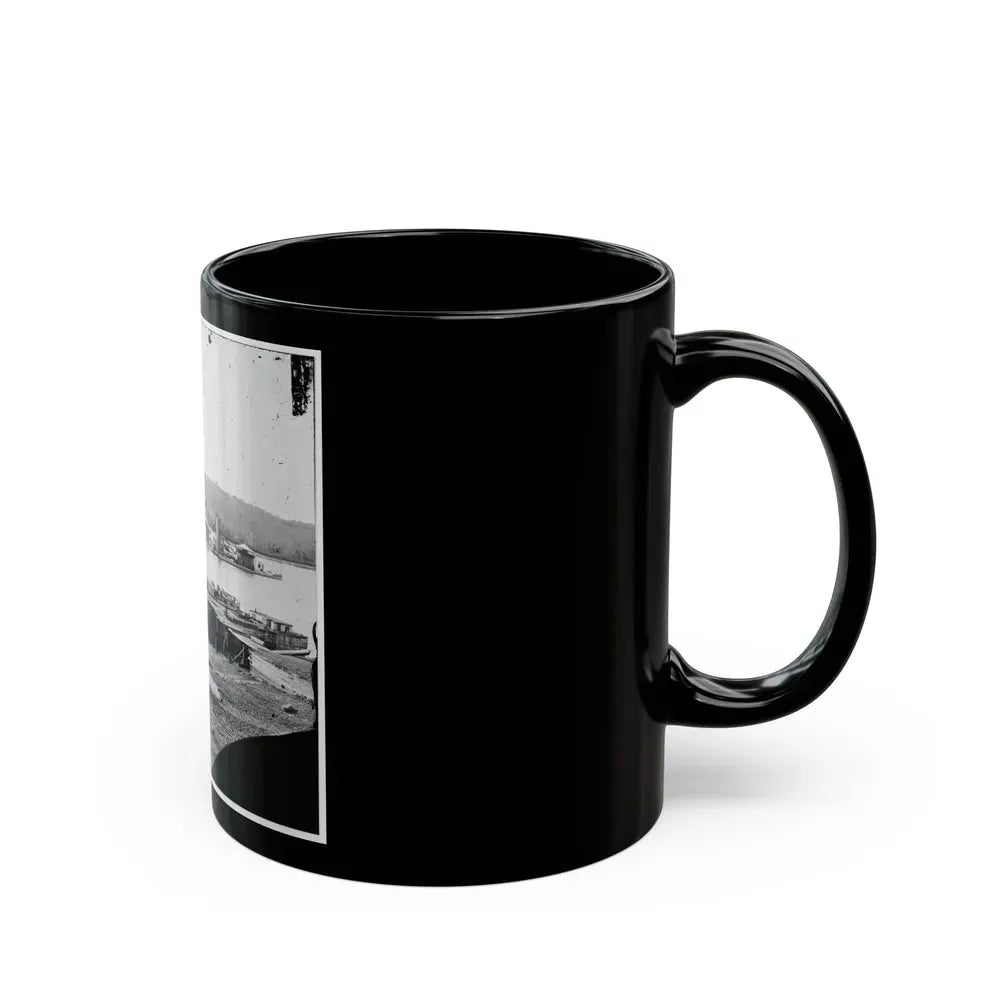 Aiken's Landing, Va. Double-Turreted Monitor U.S.S. Onondaga On The James (U.S. Civil War) Black Coffee Mug - Go Mug Yourself