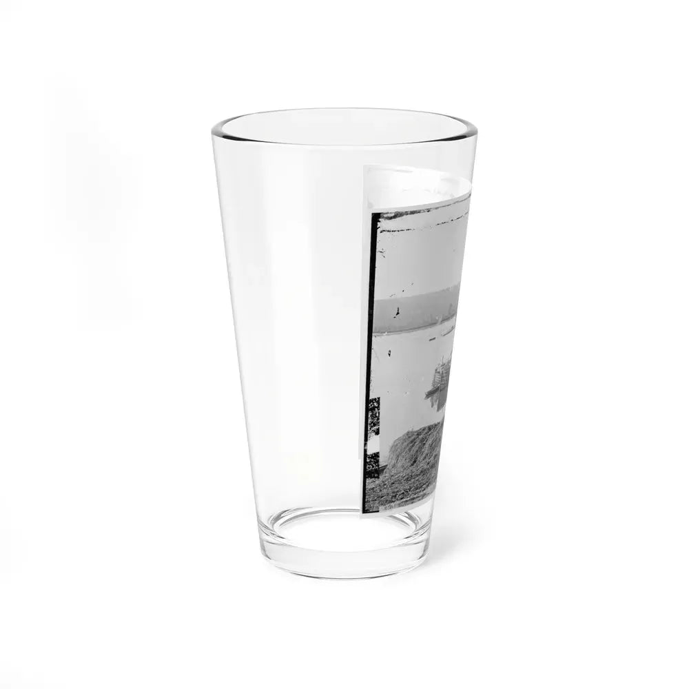 Aiken's Landing, Virginia. Double-Turreted Monitor U.S.S. On James River (U.S. Civil War) Pint Glass 16oz - Go Mug Yourself