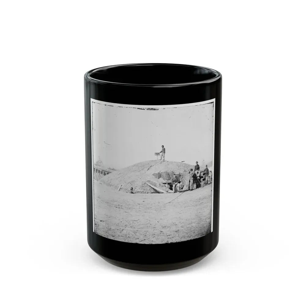 Aiken's Landing, Virginia (Vicinity). Battery Abbot, Fort Brady. (Battery Named For Col. Henry L. Abbot, 1st Conn. H. Artillery) (U.S. Civil War) Black Coffee Mug 15oz - Go Mug Yourself