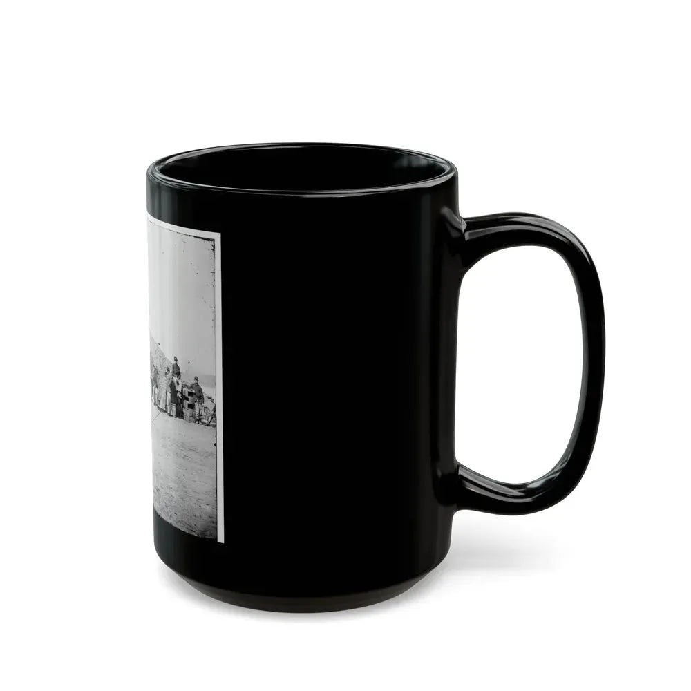 Aiken's Landing, Virginia (Vicinity). Battery Abbot, Fort Brady. (Battery Named For Col. Henry L. Abbot, 1st Conn. H. Artillery) (U.S. Civil War) Black Coffee Mug - Go Mug Yourself