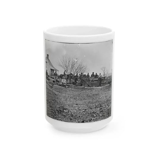 Aiken's Landing, Virginia (Vicinity). Negro Group At Aiken's Farm (U.S. Civil War) White Coffee Mug 15oz - Go Mug Yourself