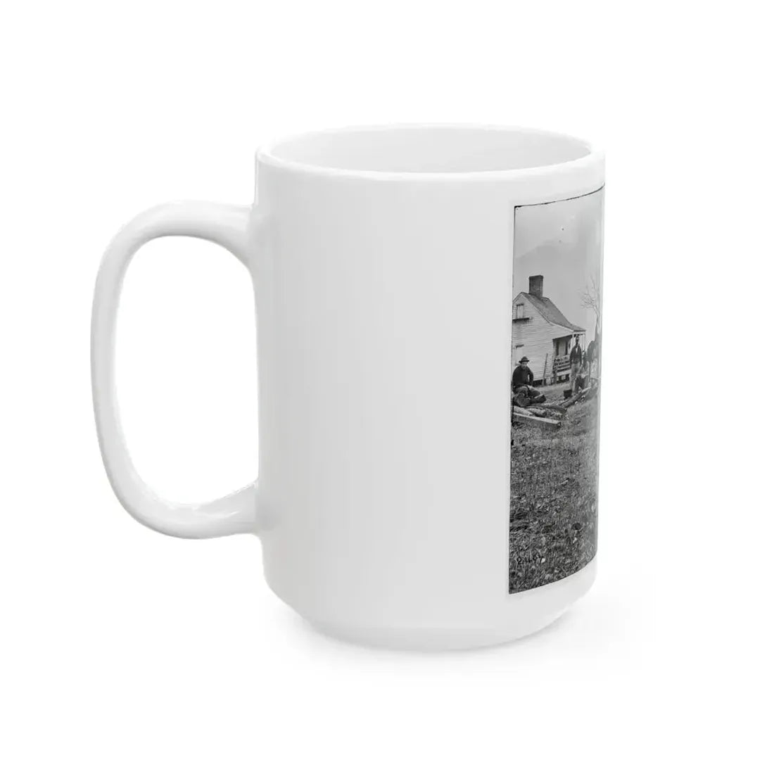 Aiken's Landing, Virginia (Vicinity). Negro Group At Aiken's Farm (U.S. Civil War) White Coffee Mug - Go Mug Yourself