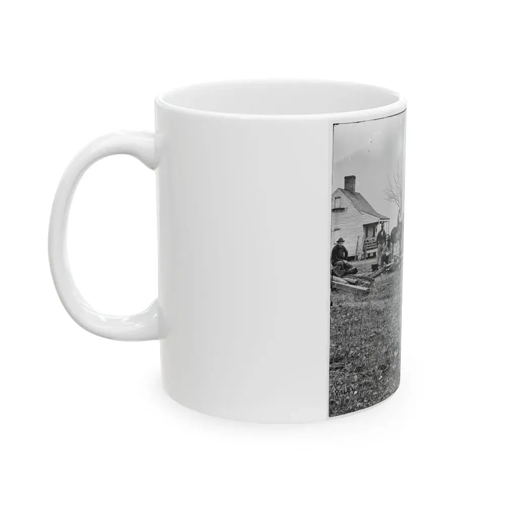 Aiken's Landing, Virginia (Vicinity). Negro Group At Aiken's Farm (U.S. Civil War) White Coffee Mug - Go Mug Yourself