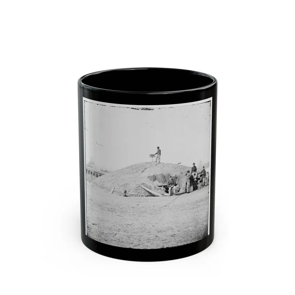 Aiken's Landing, Virginia (Vicinity). Battery Abbot, Fort Brady. (Battery Named For Col. Henry L. Abbot, 1st Conn. H. Artillery) (U.S. Civil War) Black Coffee Mug-11oz-Go Mug Yourself