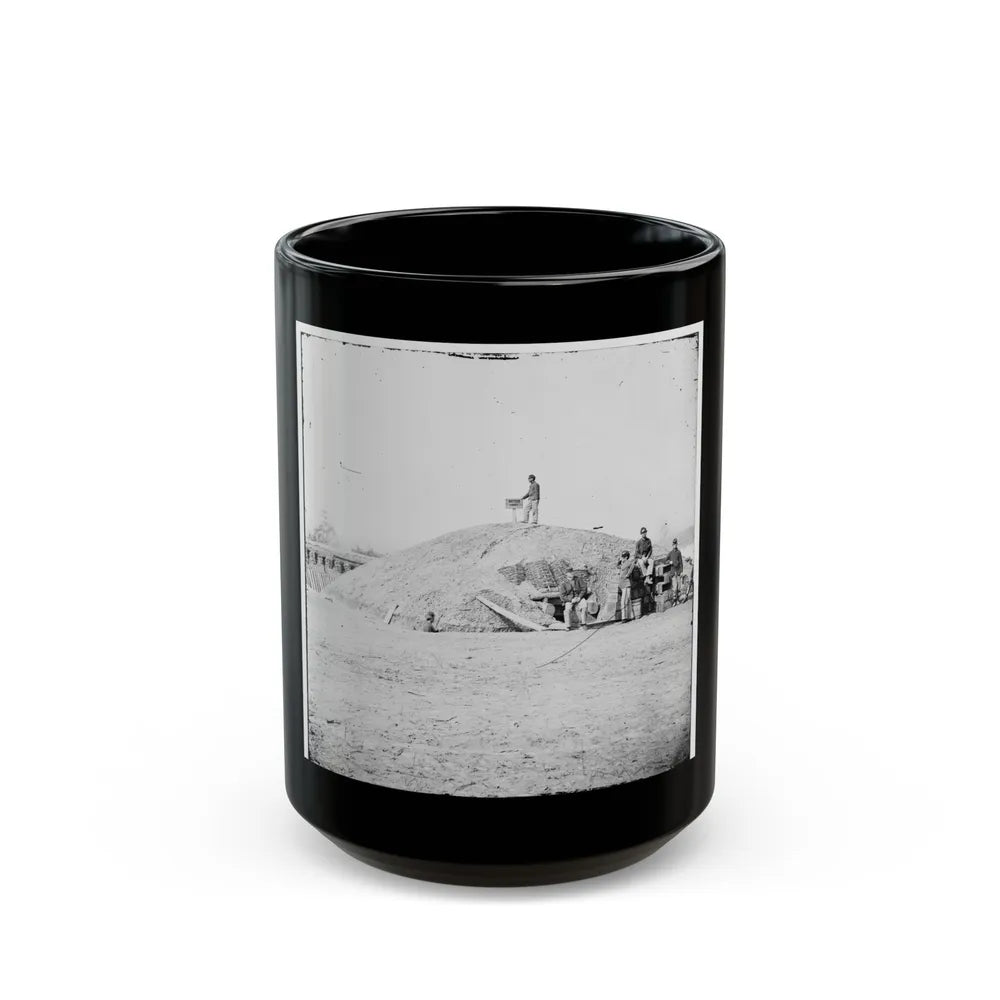 Aiken's Landing, Virginia (Vicinity). Battery Abbot, Fort Brady. (Battery Named For Col. Henry L. Abbot, 1st Conn. H. Artillery) (U.S. Civil War) Black Coffee Mug-15oz-Go Mug Yourself