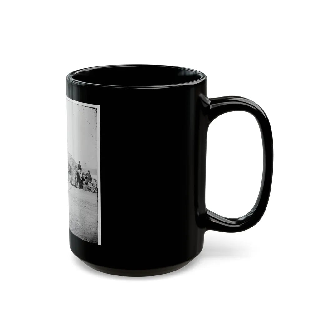 Aiken's Landing, Virginia (Vicinity). Battery Abbot, Fort Brady. (Battery Named For Col. Henry L. Abbot, 1st Conn. H. Artillery) (U.S. Civil War) Black Coffee Mug-Go Mug Yourself