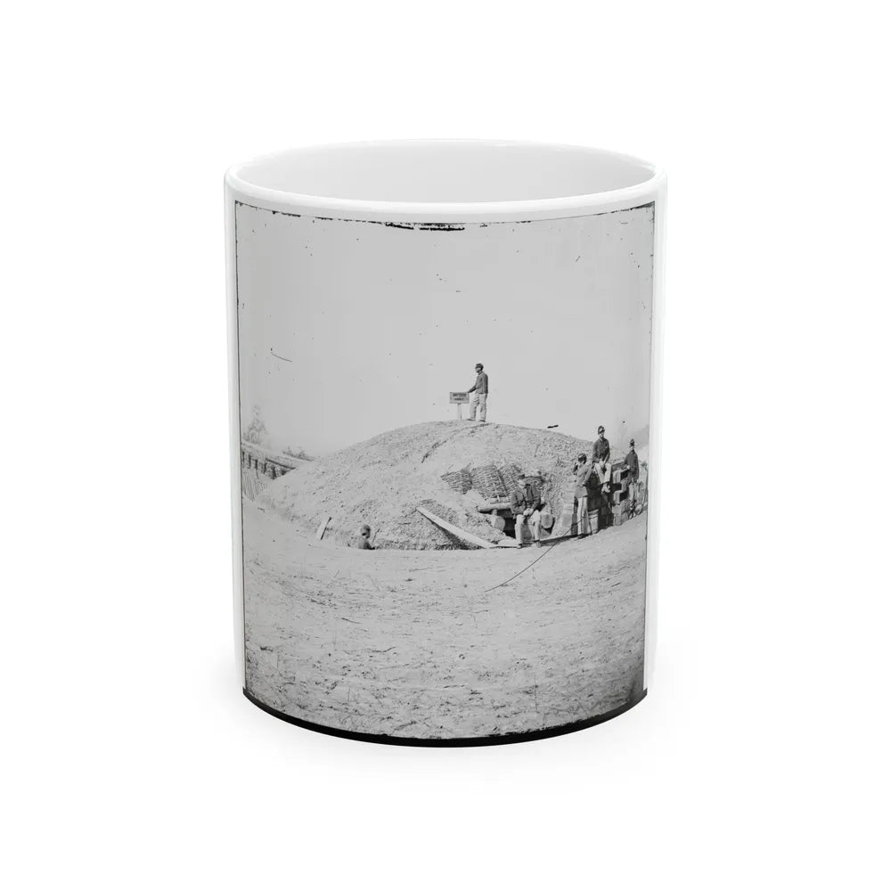 Aiken's Landing, Virginia (Vicinity). Battery Abbot, Fort Brady. (Battery Named For Col. Henry L. Abbot, 1st Conn. H. Artillery) (U.S. Civil War) White Coffee Mug-11oz-Go Mug Yourself