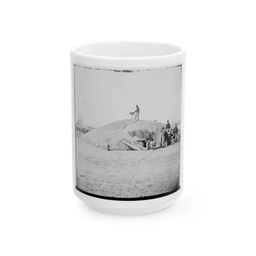 Aiken's Landing, Virginia (Vicinity). Battery Abbot, Fort Brady. (Battery Named For Col. Henry L. Abbot, 1st Conn. H. Artillery) (U.S. Civil War) White Coffee Mug-15oz-Go Mug Yourself