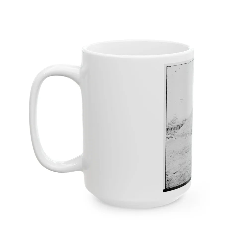 Aiken's Landing, Virginia (Vicinity). Battery Abbot, Fort Brady. (Battery Named For Col. Henry L. Abbot, 1st Conn. H. Artillery) (U.S. Civil War) White Coffee Mug-Go Mug Yourself