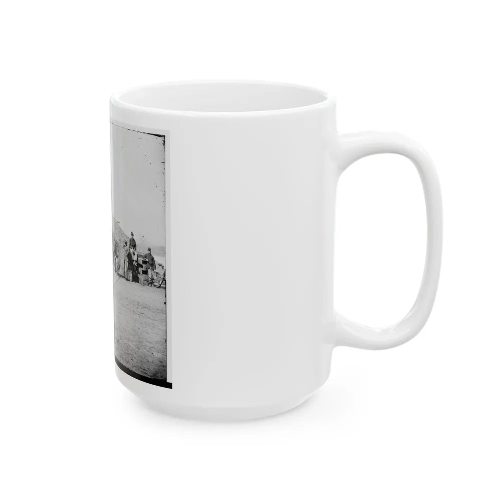 Aiken's Landing, Virginia (Vicinity). Battery Abbot, Fort Brady. (Battery Named For Col. Henry L. Abbot, 1st Conn. H. Artillery) (U.S. Civil War) White Coffee Mug-Go Mug Yourself