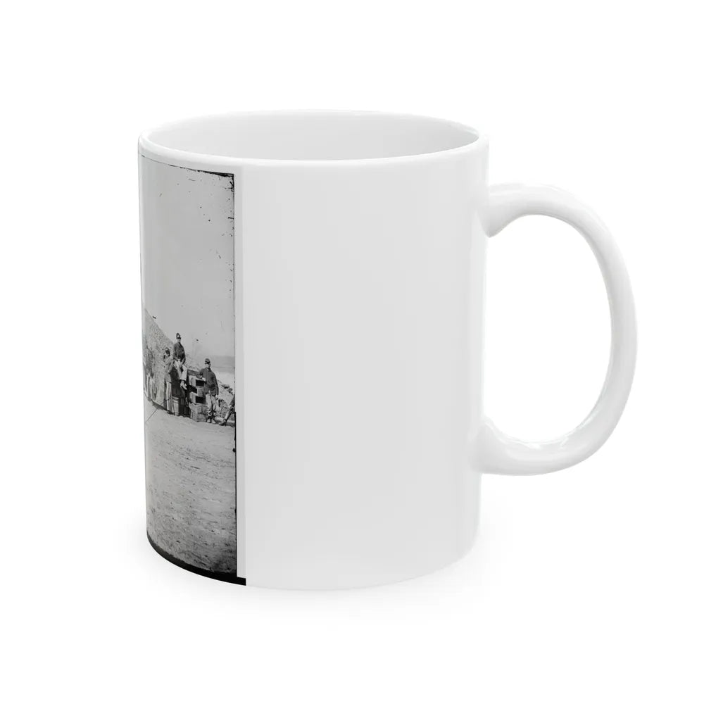 Aiken's Landing, Virginia (Vicinity). Battery Abbot, Fort Brady. (Battery Named For Col. Henry L. Abbot, 1st Conn. H. Artillery) (U.S. Civil War) White Coffee Mug-Go Mug Yourself