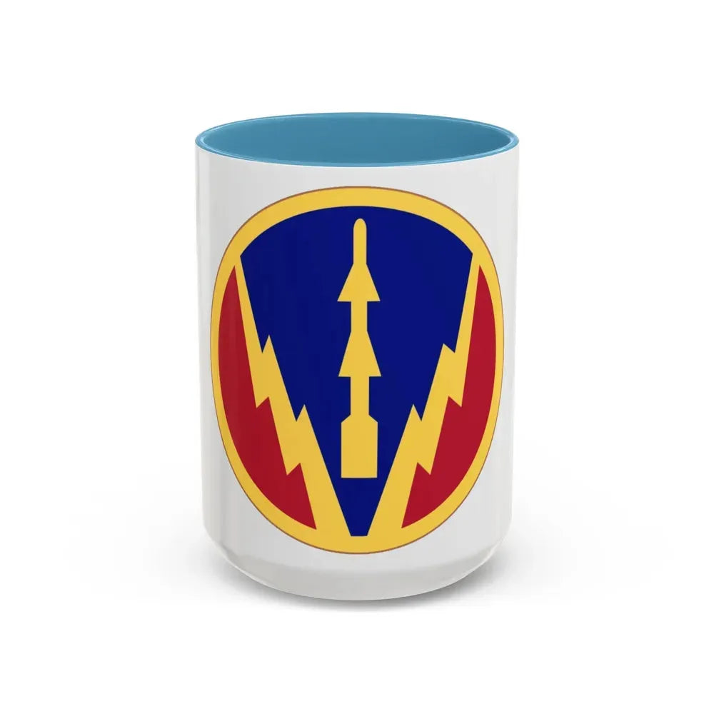Air Defense Artillery Center and School (U.S. Army) Accent Coffee Mug 15oz Light Blue - Go Mug Yourself