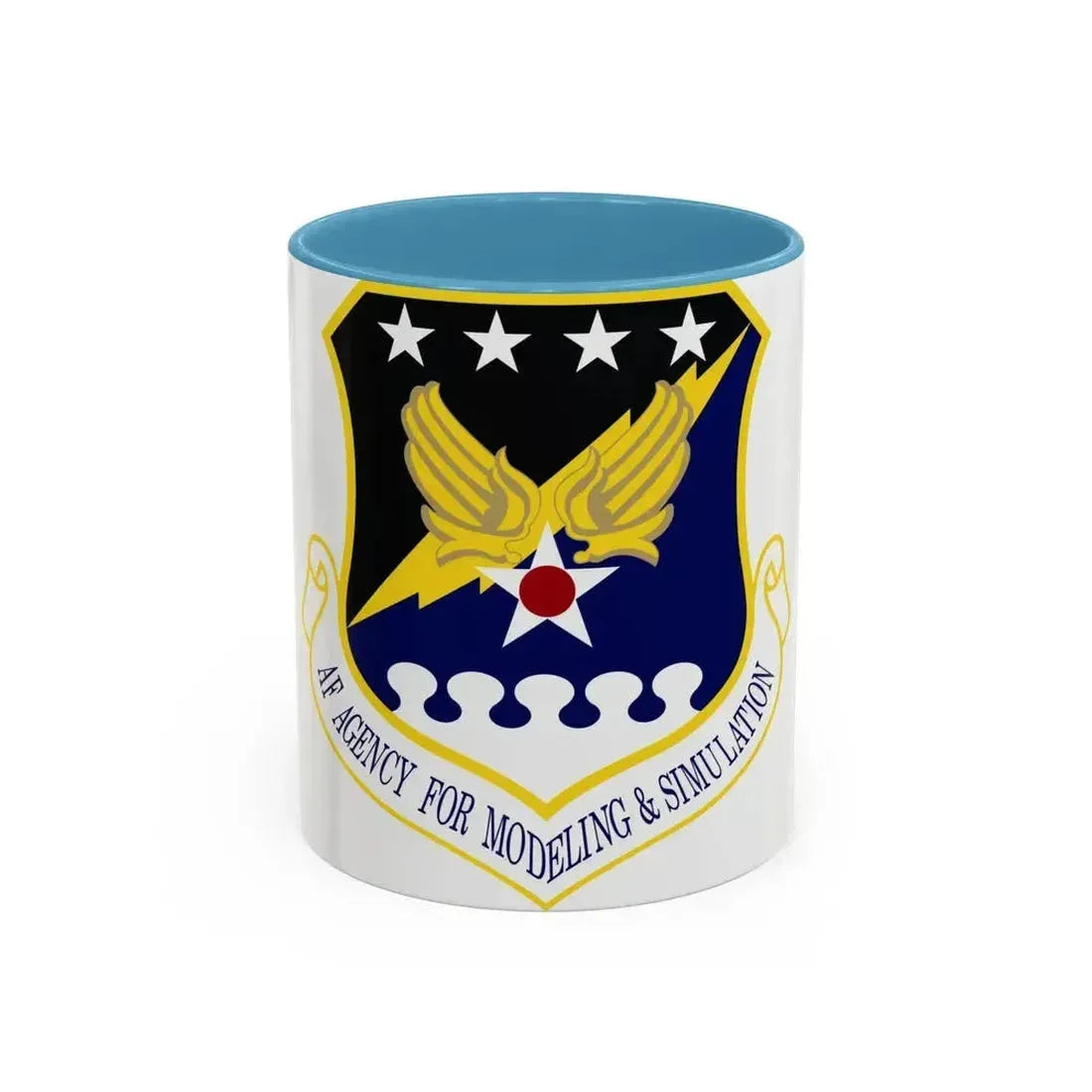 Air Force Agency for Modeling and Simulation (U.S. Air Force) Accent Coffee Mug 11oz Light Blue - Go Mug Yourself