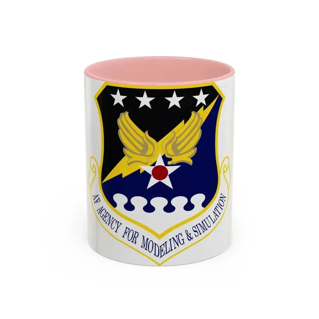 Air Force Agency for Modeling and Simulation (U.S. Air Force) Accent Coffee Mug 11oz Pink - Go Mug Yourself