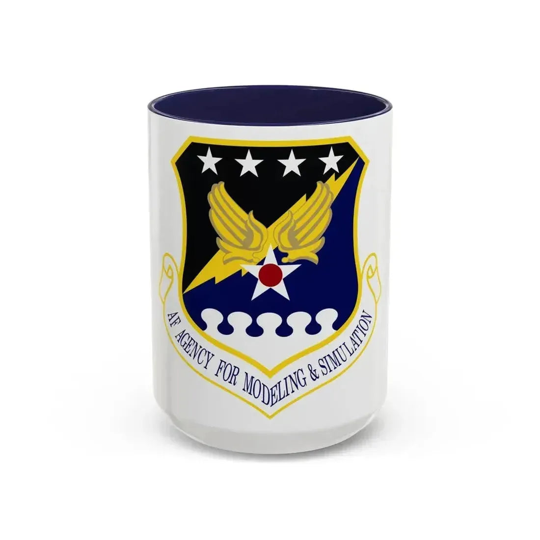 Air Force Agency for Modeling and Simulation (U.S. Air Force) Accent Coffee Mug 15oz Navy - Go Mug Yourself